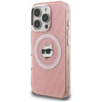 Karl Lagerfeld IML Choupette Head Logo MagSafe dėklas iPhone 16 Pro Max - Rožinis -- iPhone 16 Pro Max