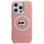 Karl Lagerfeld IML Choupette Head Logo MagSafe dėklas iPhone 16 Pro Max - Rožinis -- iPhone 16 Pro Max