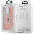 Karl Lagerfeld IML Choupette Head Logo MagSafe dėklas iPhone 16 Pro - Rožinis -- iPhone 16 Pro