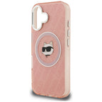 Karl Lagerfeld IML Choupette Head Logo MagSafe iPhone 16 dėklas - Rožinis -- iPhone 16