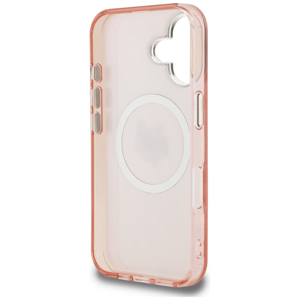 Karl Lagerfeld IML Choupette Head Logo MagSafe iPhone 16 dėklas - Rožinis -- iPhone 16