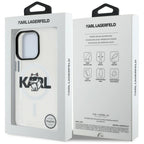 Karl Lagerfeld IML Choupette Sketch Logo MagSafe dėklas iPhone 16 Pro Max - Permatomas -- iPhone 16 Pro Max