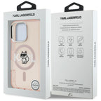 Karl Lagerfeld IML Choupette Sketch Logo MagSafe dėklas skirtas iPhone 16 Pro Max - Rožinis -- iPhone 16 Pro Max