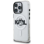 Karl Lagerfeld IML Choupette Sketch Logo MagSafe dėklas skirtas iPhone 16 Pro - Skaidrus -- iPhone 16 Pro