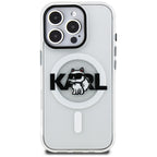 Karl Lagerfeld IML Choupette Sketch Logo MagSafe dėklas skirtas iPhone 16 Pro - Skaidrus -- iPhone 16 Pro