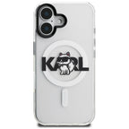 Karl Lagerfeld IML Choupette Sketch Logo MagSafe iPhone 16 dėklas - Skaidrus -- iPhone 16
