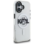 Karl Lagerfeld IML Choupette Sketch Logo MagSafe iPhone 16 dėklas - Skaidrus -- iPhone 16