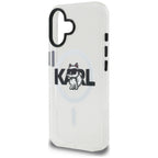Karl Lagerfeld IML Choupette Sketch Logo MagSafe iPhone 16 dėklas - Skaidrus -- iPhone 16