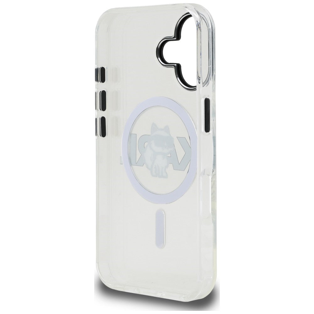 Karl Lagerfeld IML Choupette Sketch Logo MagSafe iPhone 16 dėklas - Skaidrus -- iPhone 16