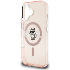 Karl Lagerfeld IML Choupette Sketch Logo MagSafe iPhone 16 dėklas - Rožinis -- iPhone 16