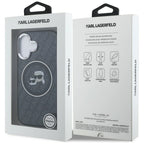 Karl Lagerfeld IML Glitter Karl & Choupette Heads Logo MagSafe dėklas iPhone 16 - Juoda -- iPhone 16