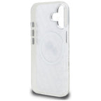 Karl Lagerfeld IML Glitter Karl & Choupette Heads Logo MagSafe iPhone 16 dėklas - Pilkas -- iPhone 16