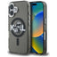 Karl Lagerfeld IML Glitter Karl & Choupette Sketch Logo MagSafe dėklas, skirtas iPhone 16 - Juodas -- iPhone 16