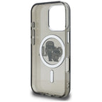 Karl Lagerfeld IML Glitter Karl & Choupette Sketch Logo MagSafe dėklas skirtas iPhone 16 Pro Max - Juodas -- iPhone 16...