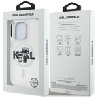 Karl Lagerfeld IML Glitter Karl & Choupette Sketch Logo MagSafe dėklas skirtas iPhone 16 Pro Max - Permatomas -- iPhone...