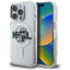 Karl Lagerfeld IML Glitter Karl & Choupette Sketch Logo MagSafe dėklas skirtas iPhone 16 Pro - Permatomas -- iPhone 16 Pro