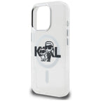 Karl Lagerfeld IML Glitter Karl & Choupette Sketch Logo MagSafe dėklas skirtas iPhone 16 Pro - Permatomas -- iPhone 16 Pro