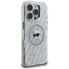 Karl Lagerfeld IML Karl Head Logo MagSafe dėklas iPhone 16 Pro Max - Pilkas -- iPhone 16 Pro Max