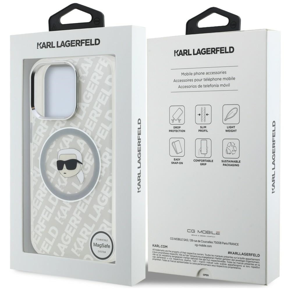 Karl Lagerfeld IML Karl Head Logo MagSafe dėklas iPhone 16 Pro Max - Pilkas -- iPhone 16 Pro Max