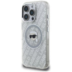 Karl Lagerfeld IML Karl Head Logo MagSafe dėklas iPhone 16 Pro - Pilkas -- iPhone 16 Pro