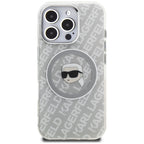 Karl Lagerfeld IML Karl Head Logo MagSafe dėklas iPhone 16 Pro - Pilkas -- iPhone 16 Pro