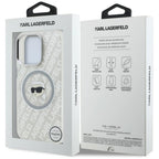 Karl Lagerfeld IML Karl Head Logo MagSafe dėklas iPhone 16 Pro - Pilkas -- iPhone 16 Pro