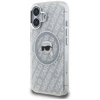 Karl Lagerfeld IML Karl Head Logo MagSafe dėklas iPhone 16 - Pilkas -- iPhone 16