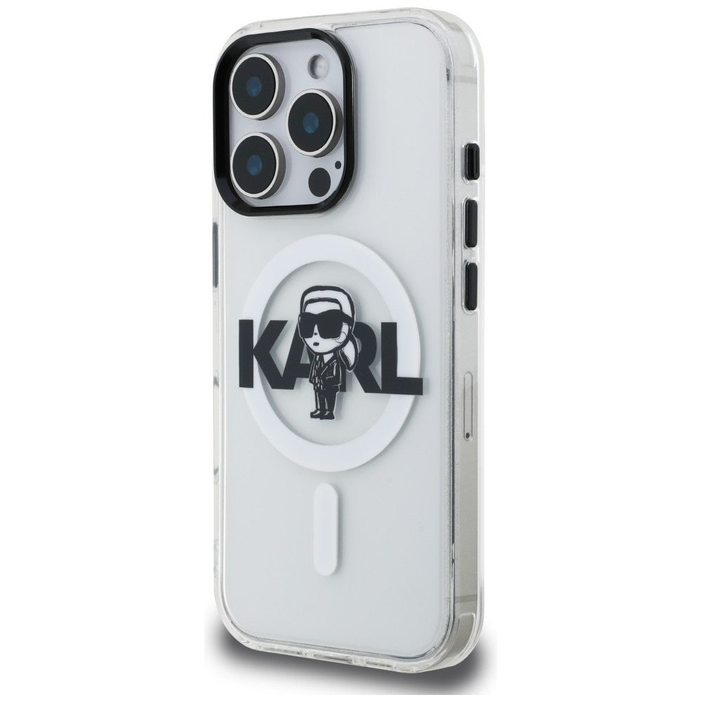 Karl Lagerfeld IML Karl Sketch Logo MagSafe dėklas iPhone 16 Pro Max - Skaidrus -- iPhone 16 Pro Max
