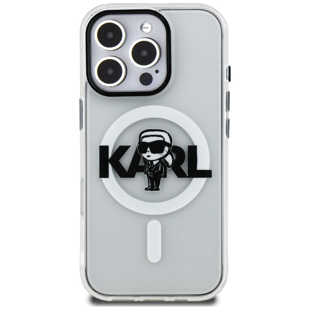Karl Lagerfeld IML Karl Sketch Logo MagSafe dėklas iPhone 16 Pro Max - Skaidrus -- iPhone 16 Pro Max