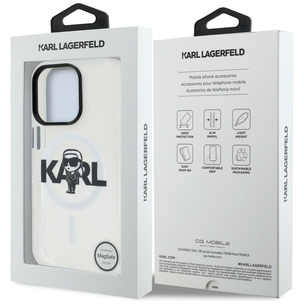 Karl Lagerfeld IML Karl Sketch Logo MagSafe dėklas iPhone 16 Pro - Skaidrus -- iPhone 16 Pro