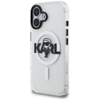 Karl Lagerfeld IML Karl Sketch Logo MagSafe dėklas iPhone 16 - Skaidrus -- iPhone 16