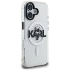 Karl Lagerfeld IML Karl Sketch Logo MagSafe dėklas iPhone 16 - Skaidrus -- iPhone 16