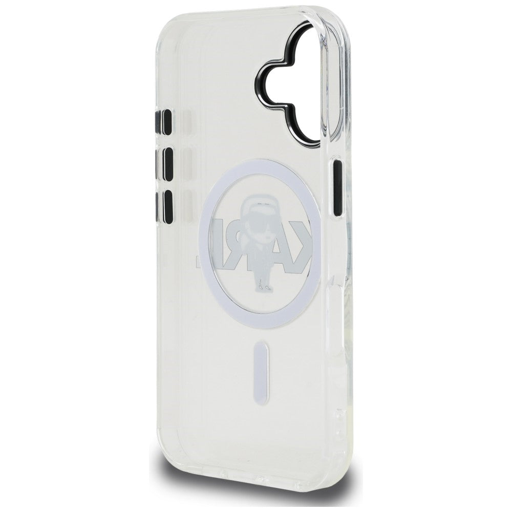 Karl Lagerfeld IML Karl Sketch Logo MagSafe dėklas iPhone 16 - Skaidrus -- iPhone 16
