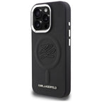 Karl Lagerfeld Initial & Metal Logo MagSafe dėklas iPhone 16 Pro - Juodas -- iPhone 16 Pro