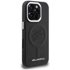 Karl Lagerfeld Initial & Metal Logo MagSafe dėklas iPhone 16 Pro - Juodas -- iPhone 16 Pro