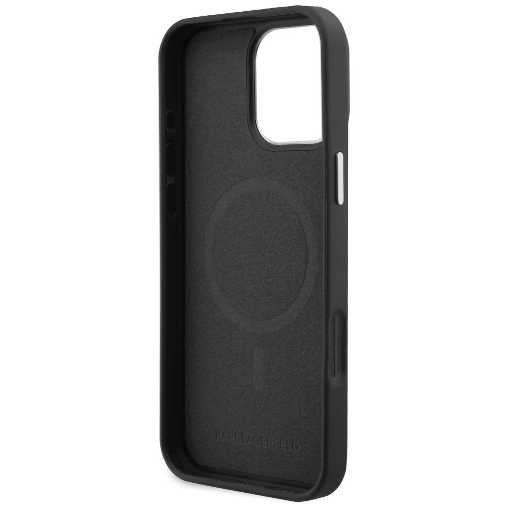 Karl Lagerfeld Embossed Ring Initials MagSafe dėklas Samsung Galaxy S26 - Juodas -- Samsung Galaxy S26