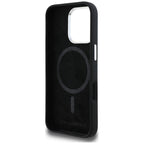 Karl Lagerfeld Silicone Heart Sign Logo MagSafe dėklas iPhone 16 Pro - Juodas -- iPhone 16 Pro