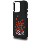 Karl Lagerfeld Silicone Heart Sign Logo MagSafe dėklas iPhone 16 Pro Max - Juodas -- iPhone 16 Pro Max