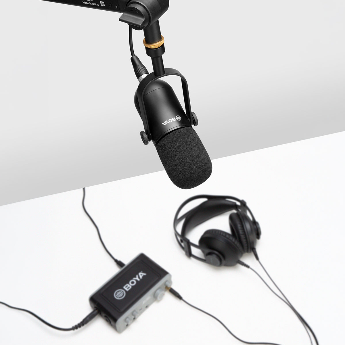BOYA BY-DM500 kardioidinis XLR dinaminis mikrofonas podcast'ams - juodas -- Microphones