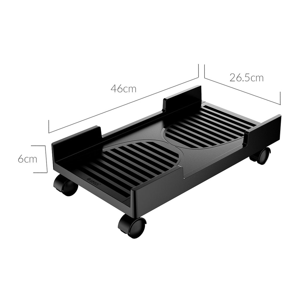 Orico CPB3 kompiuterio stendas su ratukais, nešamas pajėgumas 20 kg - juodas -- Uncategorized