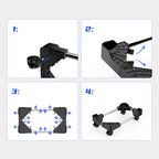 Orico CPB4 reguliuojamas kompiuterio stendas su ratukais - juodas -- Uncategorized