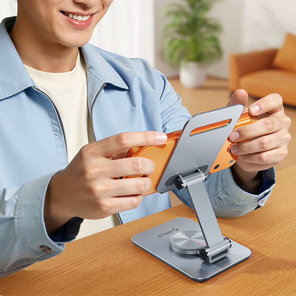 Stovas telefonui Orico PS2, sulankstomas, 360° pasukamas – sidabrinis -- Phone stands