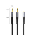Garso adapteris Orico AX1 mini jack 3,5 mm ausinių ir mikrofono skirstytuvas 0,5 m – juodas -- Audio Adapters