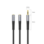 Garso adapteris Orico AX2 mini jack 3,5 mm ausinių ir mikrofono skirstytuvas 0,5 m – juodas -- Audio Adapters