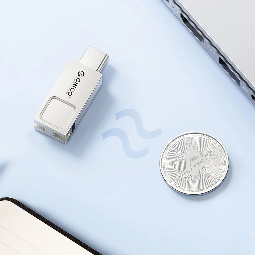 Orico U301 64GB USB-A USB-C USB 3.2 Gen 1 Atmintinė - Sidabrinė -- Uncategorized