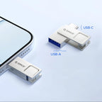 Orico U301 256 GB USB-A USB-C USB 3.2 Gen 1 Atmintinė - Sidabrinė -- Uncategorized