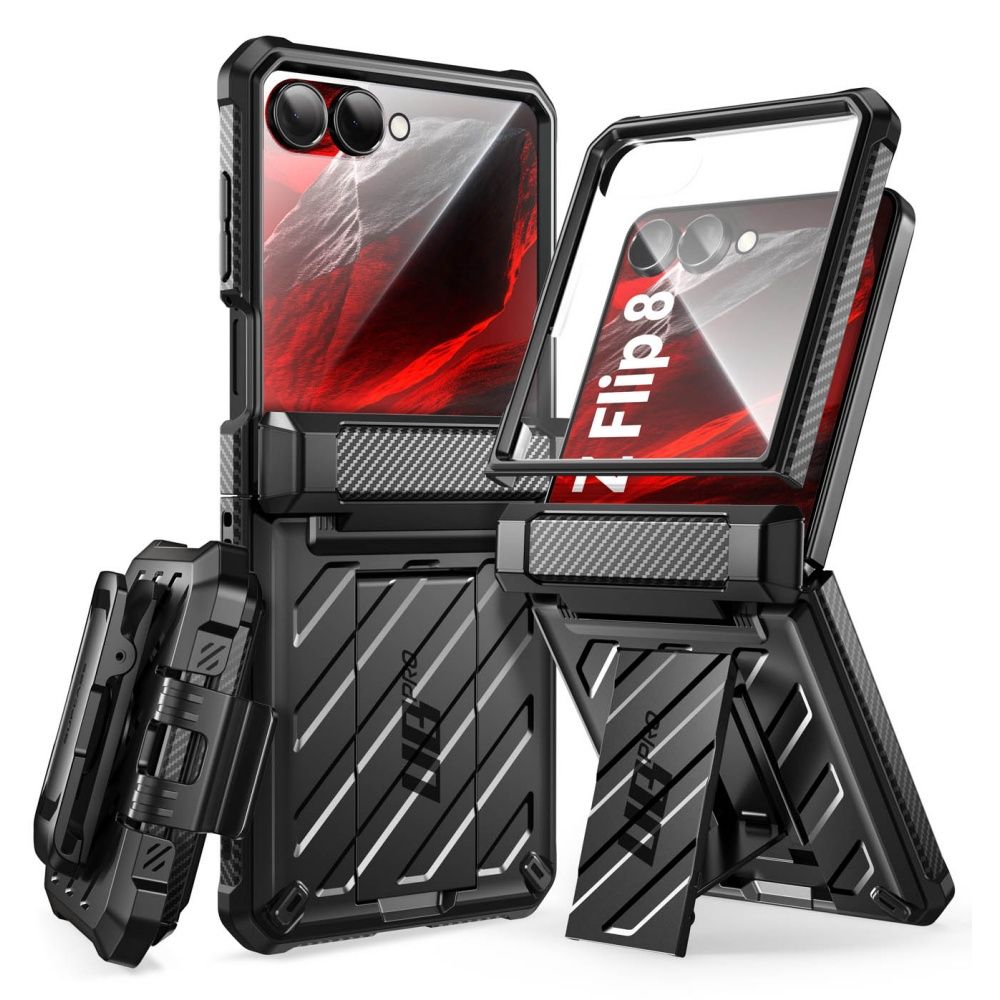 Supcase Unicorn Beetle Pro dėklas Samsung Galaxy Z Flip 8 – juoda -- Samsung Galaxy Z Flip 8