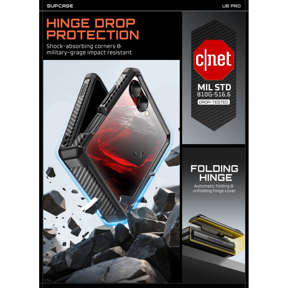 Supcase Unicorn Beetle Pro dėklas Samsung Galaxy Z Flip 8 – juoda -- Samsung Galaxy Z Flip 8