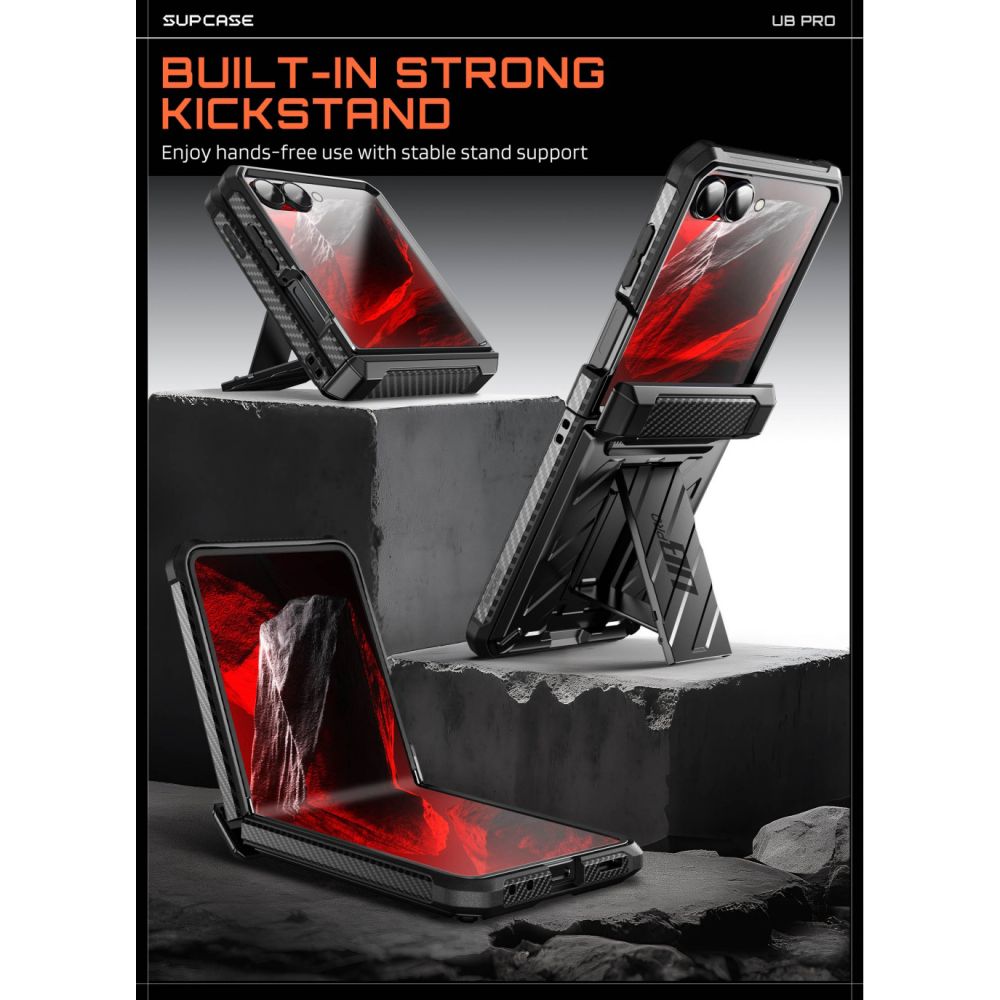 Supcase Unicorn Beetle Pro dėklas Samsung Galaxy Z Flip 8 – juoda -- Samsung Galaxy Z Flip 8