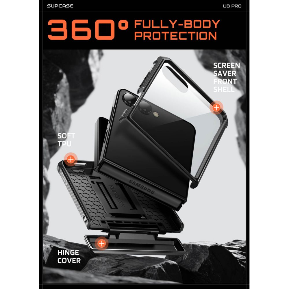 Supcase Unicorn Beetle Pro dėklas Samsung Galaxy Z Flip 8 – juoda -- Samsung Galaxy Z Flip 8